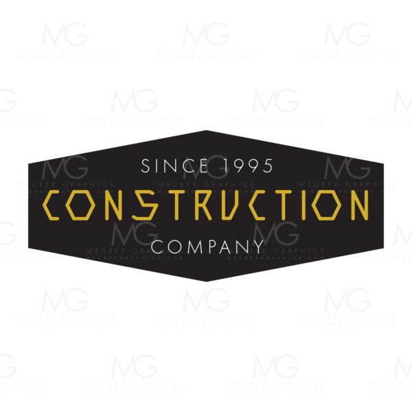 Bold & Brilliant: Construction Black and Yellow Black Badge custom logo